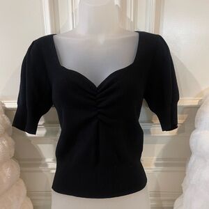 Express Medium Black Sweetheart Neckline Top